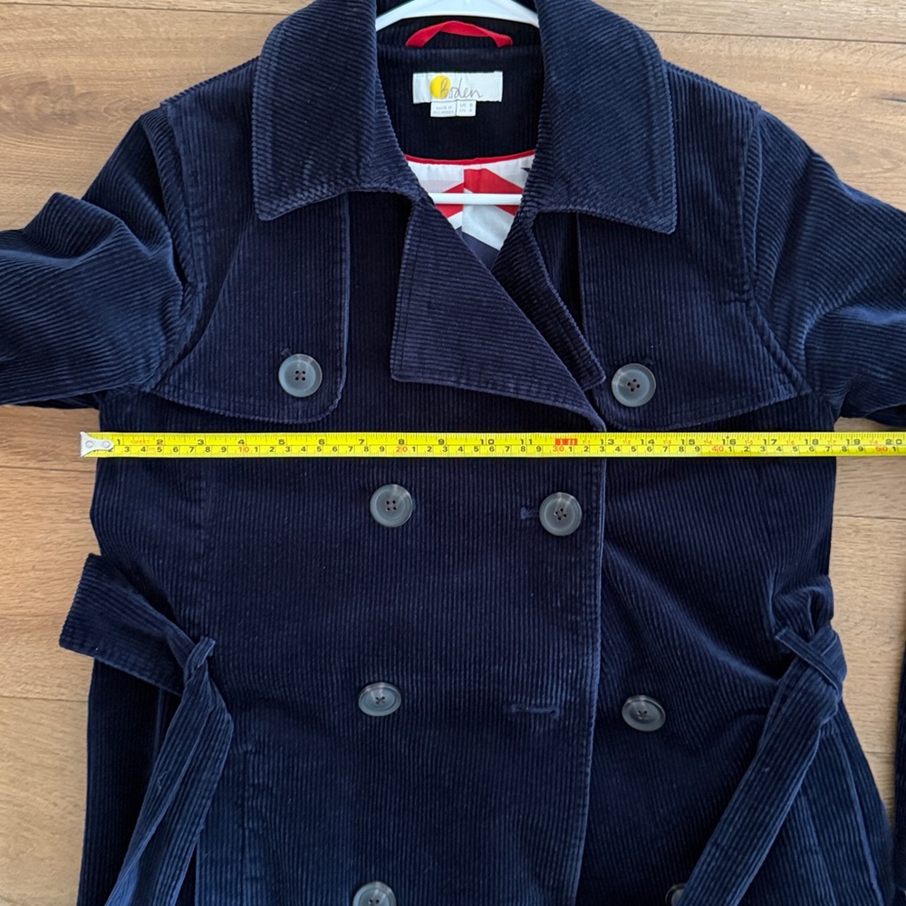 Boden Navy Corduroy Markham Trench Coat UK 8 / US 4 - Picture 10 of 13